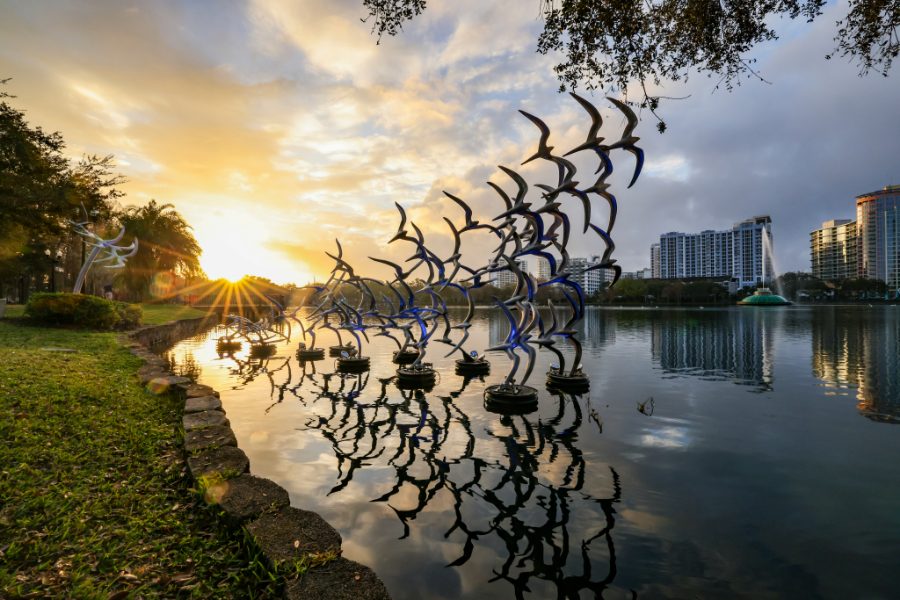 Lake Eola at sunset